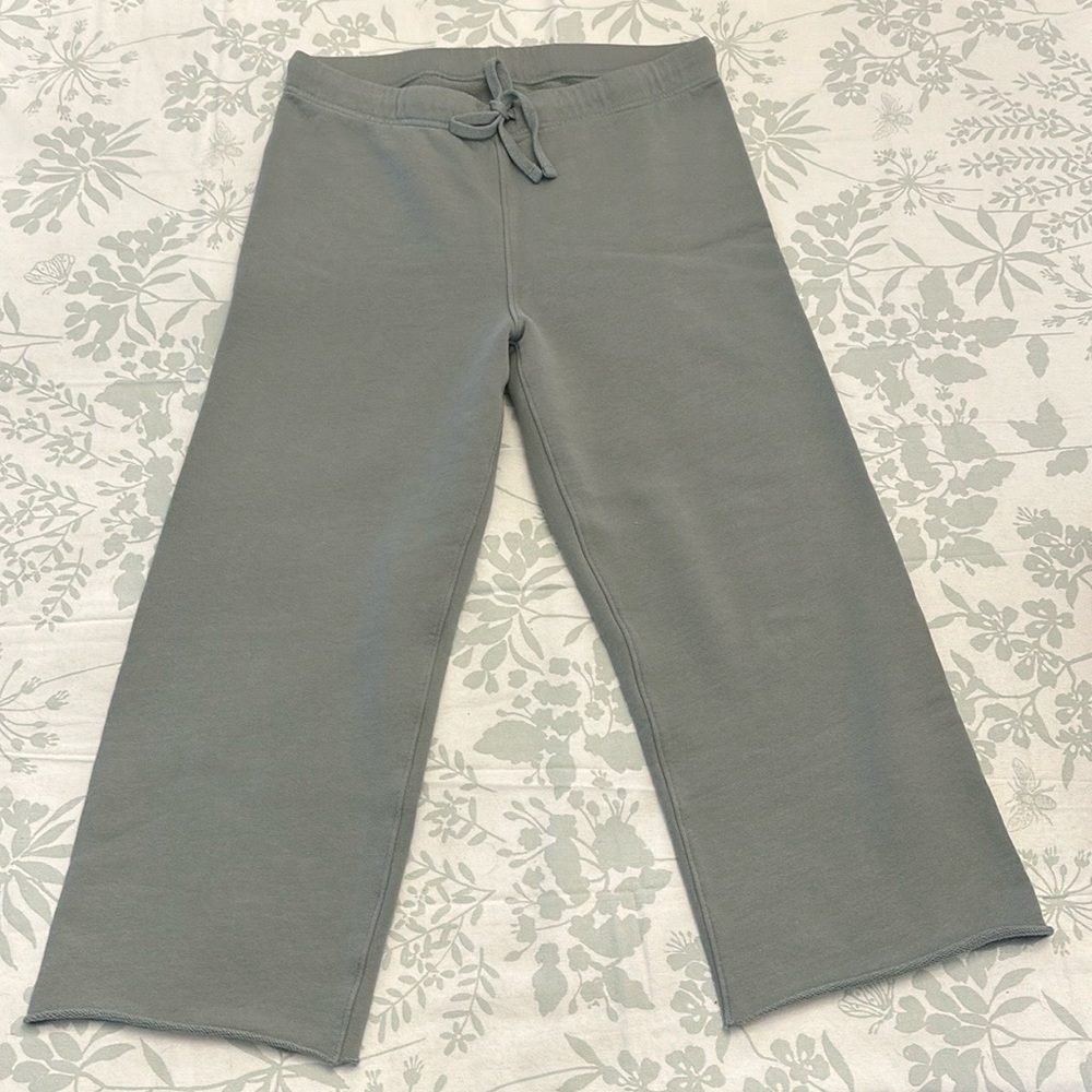 Frank & Eileen Wide Leg Catherine Triple Fleece Sweatpants, Sage, Medium